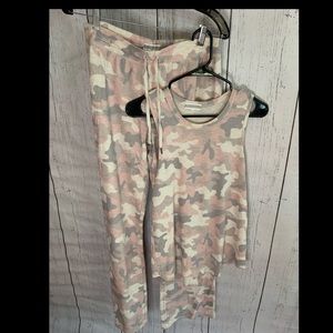PJ Salvage Pink Camo Pajama Set